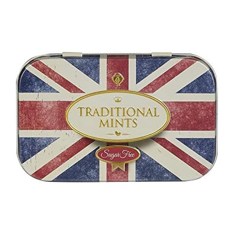 Sugar Free Peppermint Mints in Union Jack Tin Cover
