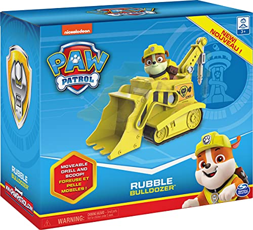 Paw Patrol, Rubble’s Bulldozer Vehicle With Collectible Figure, For Kids Aged 3 And Up #TOP6