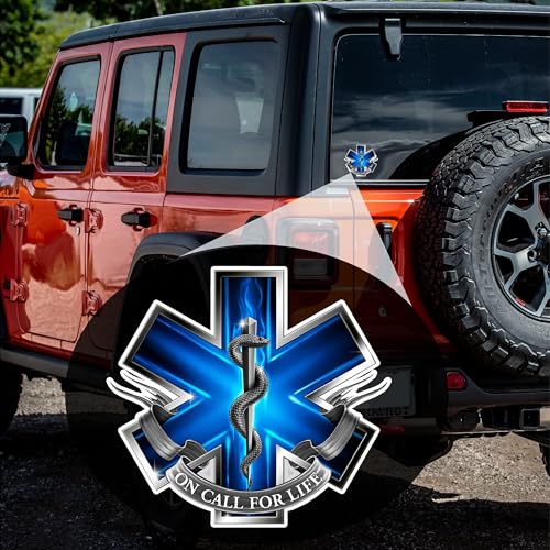 EMS Logo (Z2) Blue Flames Vinyl Decal Sticker Car/Truck Laptop/Netbook Window 4