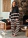 LILLUSORY 2 Piece Sets for Women 2025 Fall Outfits Two Piece Lounge Sets Sweatsuits Striped Knit Sweater Clothes Fashion StripedBlack-2 L