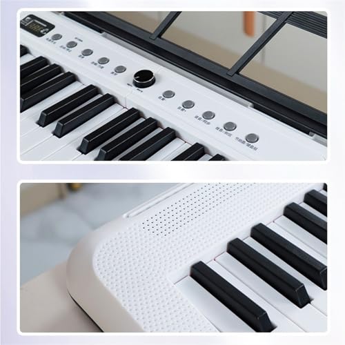 YAOHY Piano Numérique Portable Multifonctionnel, Ensemble De Clavier Piano Électrique Rechargeable Professionnel Universel pour Adulte Débutant(Blanc,Light Up) - Les Beatles, Paul McCartney, John Lennon, RIngo Starr, George Harrison YAOHY Piano Numérique Portable Multifonctionnel, Ensemble De Clavier Piano Électrique Rechargeable Professionnel Universel pour Adulte Débutant(Blanc,Light Up) – Image 3