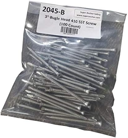 Super Anchor 3" Bugle Head 410 SST Screws for D-Minus/RetroFit Anchors - 100 Count 2045B