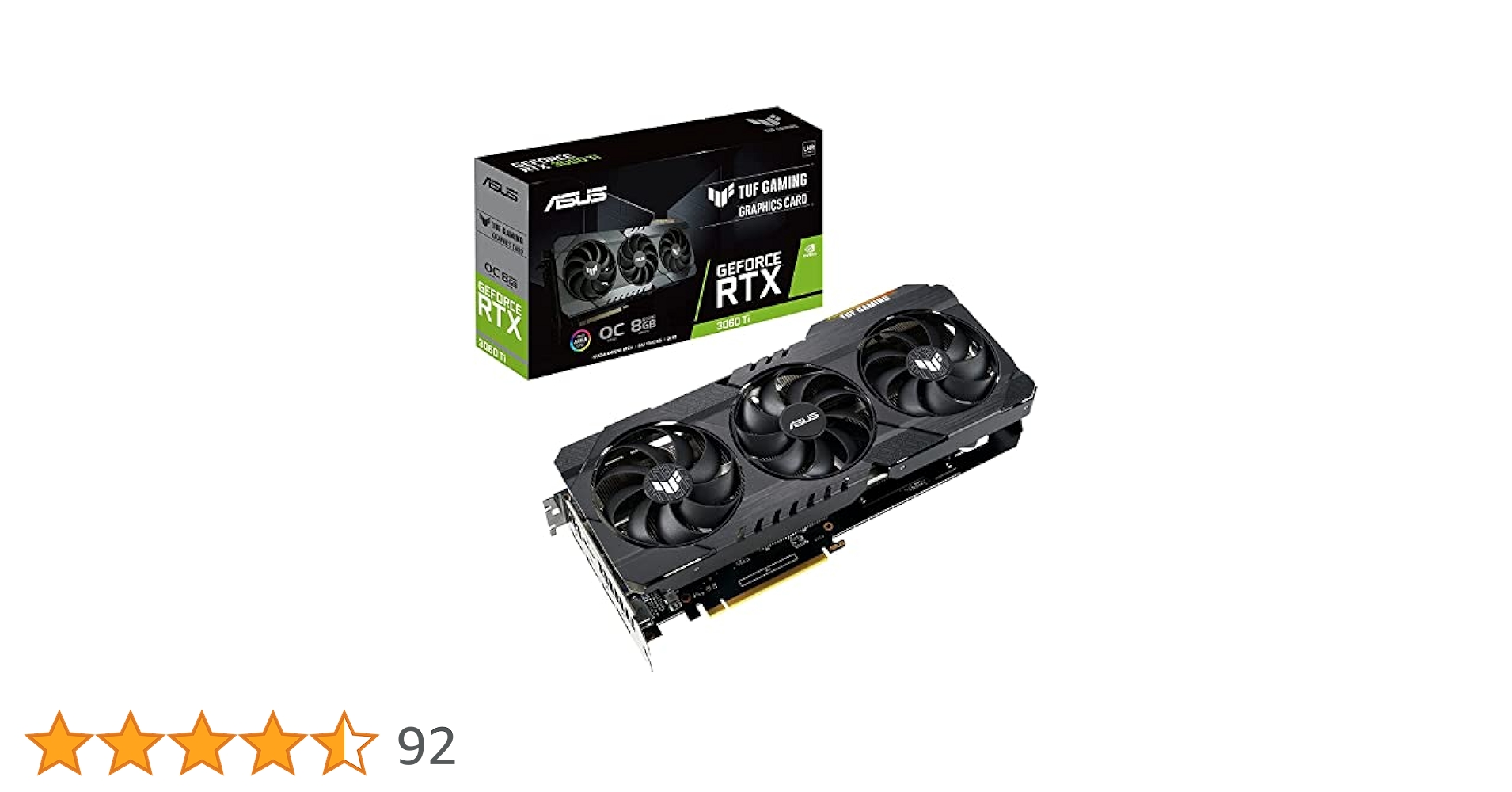 グラフィックボード・グラボ・ビデオカード ASUS TUF-RTX3060Ti+AKiTiO Node Titan ASUS TUF Gaming GeForce RTX 3060 Ti OC Edition 8GB GDDR6X