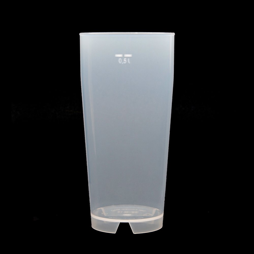50 Stück Mehrwegbecher 0,5 l, Polypropylen, transparent