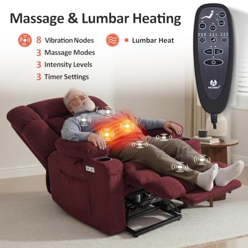 Image of MCombo Oversized Dual Motor Power Lift Recliner Chair for Elderly R7891