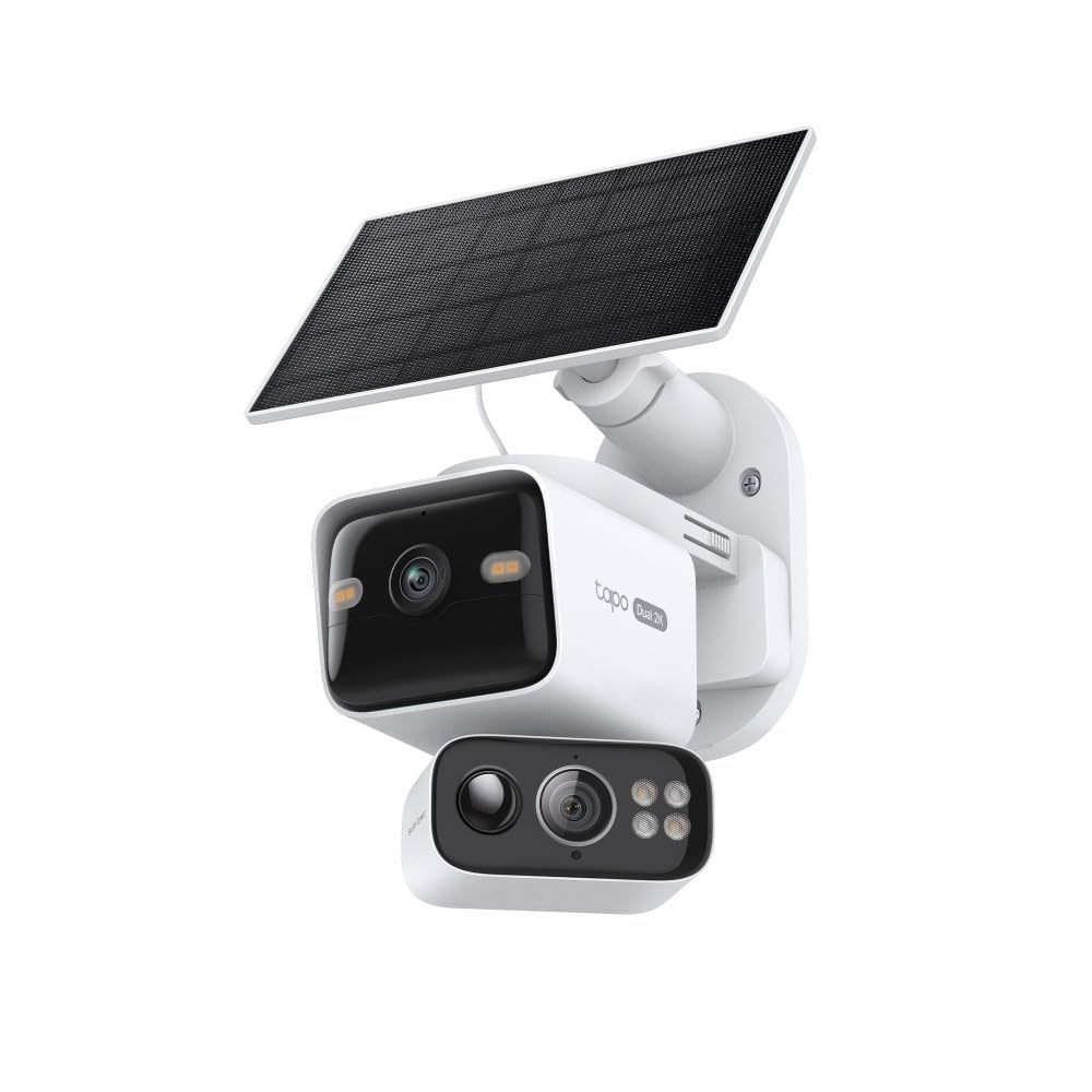 TP-Link Tapo C645D KIT Güneş Enerjili Çift Lensli Pan/Tilt Güvenlik Kamerası, 2K Çözünürlük, İnsan/Araç/Evcil Hayvan Algılama, 360° Görüş, Akıllı Takip