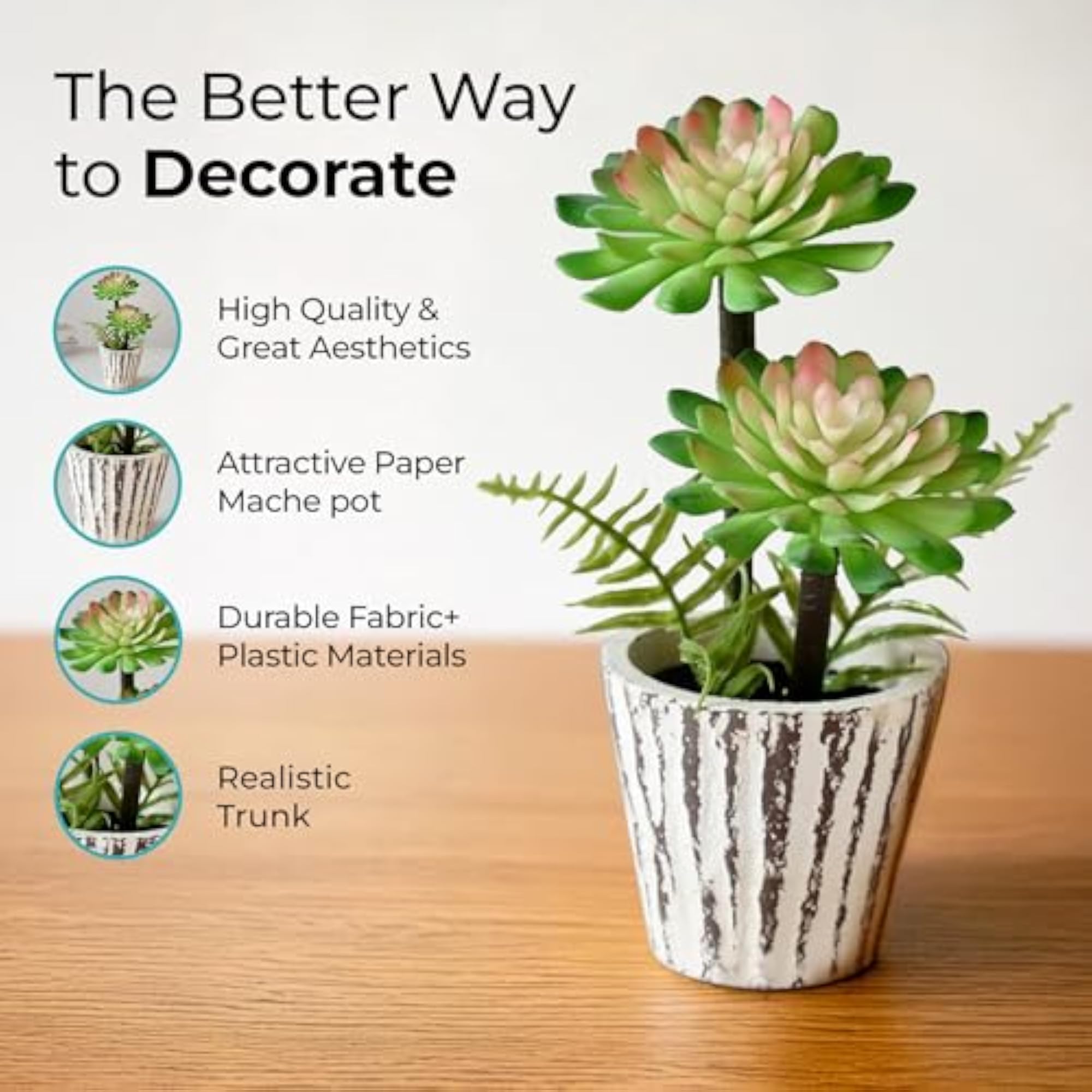 Fabric Artificial Plants for Living Room Decor