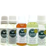 Nativilis Bio Ätherische Öle Set – Teebaum, Eukalyptus, Zedernholz, Fenchel & Rosmarin – 5 x...