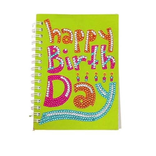 Diamond Painting Notizbuch - Happy Birthday Cover