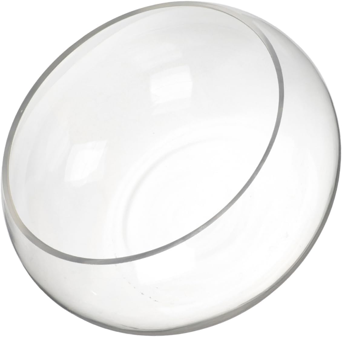 Clear Glass Fish Bowl Terrarium Round Hydroponic Plant Display for Home Office Decor Multi Functional Aquarium for Fish Shrimp Turtles