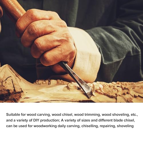 RDEXP 4 Stück Halbrunde Holzbearbeitungsbeitel Drehmeißel Holzgriff DIY Handwerk