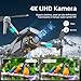 Drohne mit Kamera 4K, Bürstenloser Motor, Hindernisvermeidung, WiFi, 5G Bildübertragung, One Touch On/Off, Optical Flow Hovering, 360°Flip, Faltbar, 2 * 20min Akkus, Geschenk für Kinder, Silbergrau