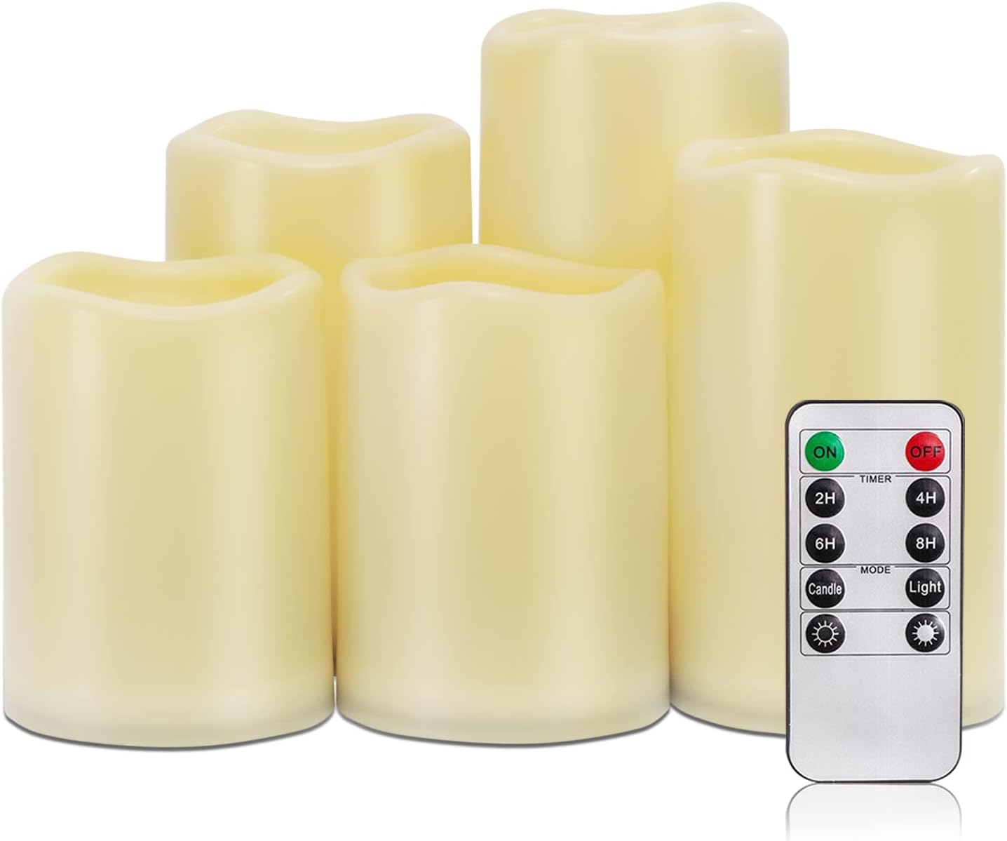 Homemory Dripping Wax Flameless Candles, Battery Operated
