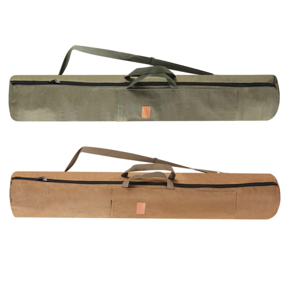Sac de pêche Portable,pour Cannes à pêche,Pliable,Sac de Parapluie de pêche étui étanche Organisateur,Sac de Rangement pour Accessoires de pêche,140 * 30cm,Vert