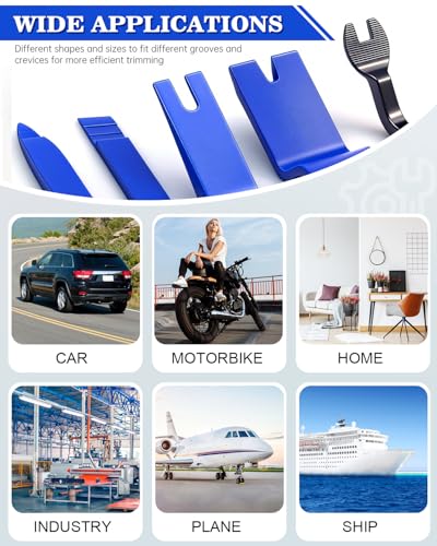 image for Poraxy 19Pcs Trim Removal Tool, Car Panel Dashboard Door Audio Trim Re