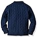 Boys Cardigan, Long Sleeve Button-Down V Neck Twisted Knit Sweater Outerwear, Blue - 1, 4-5T = Tag 120