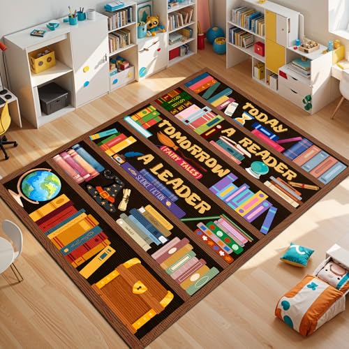 Tapete decorativo para biblioteca escolar 2x3 pies miniatura 4