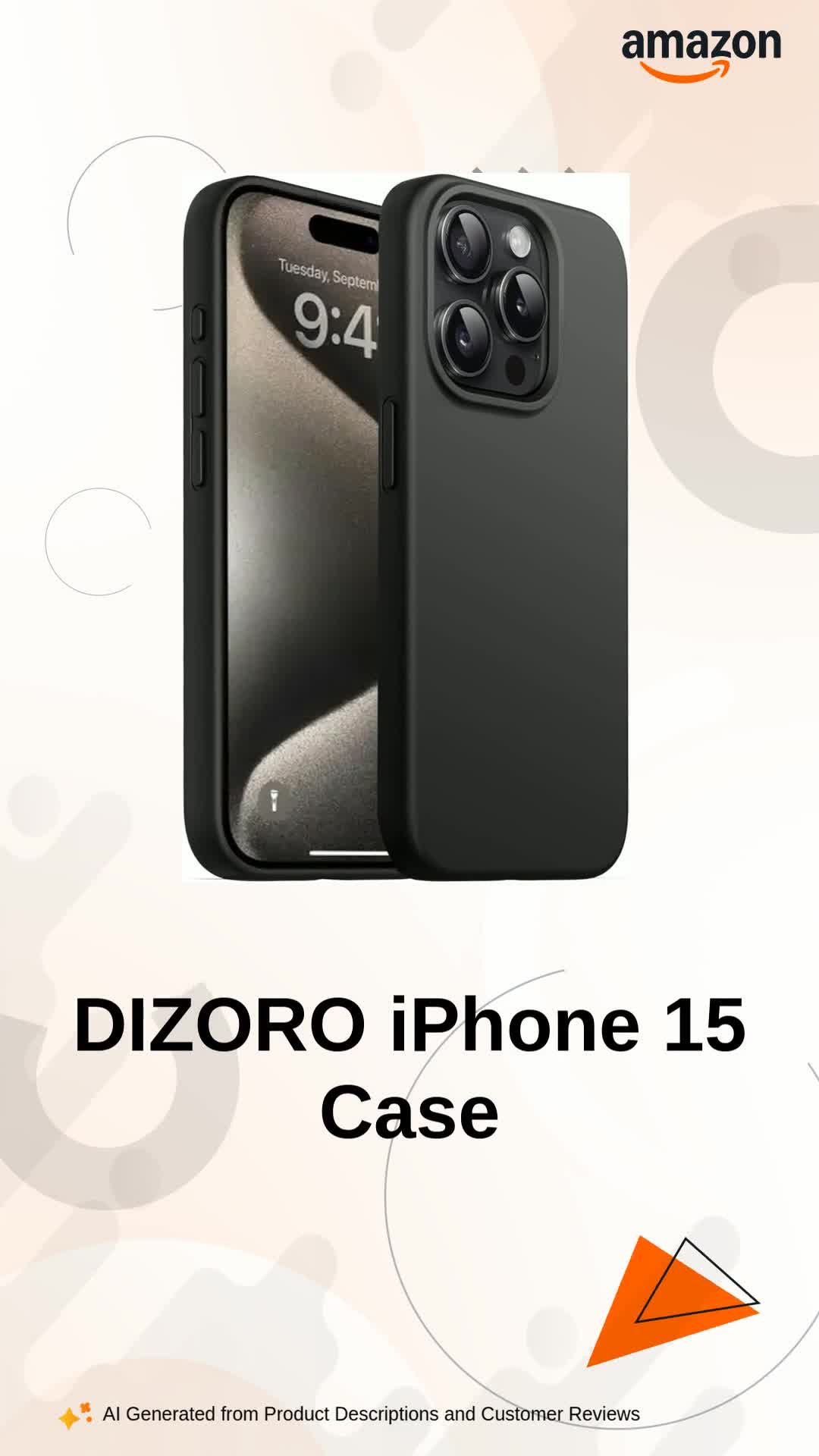 DIZORO Compatible for iPhone 15 Pro Max Case 6.7, Slim Liquid