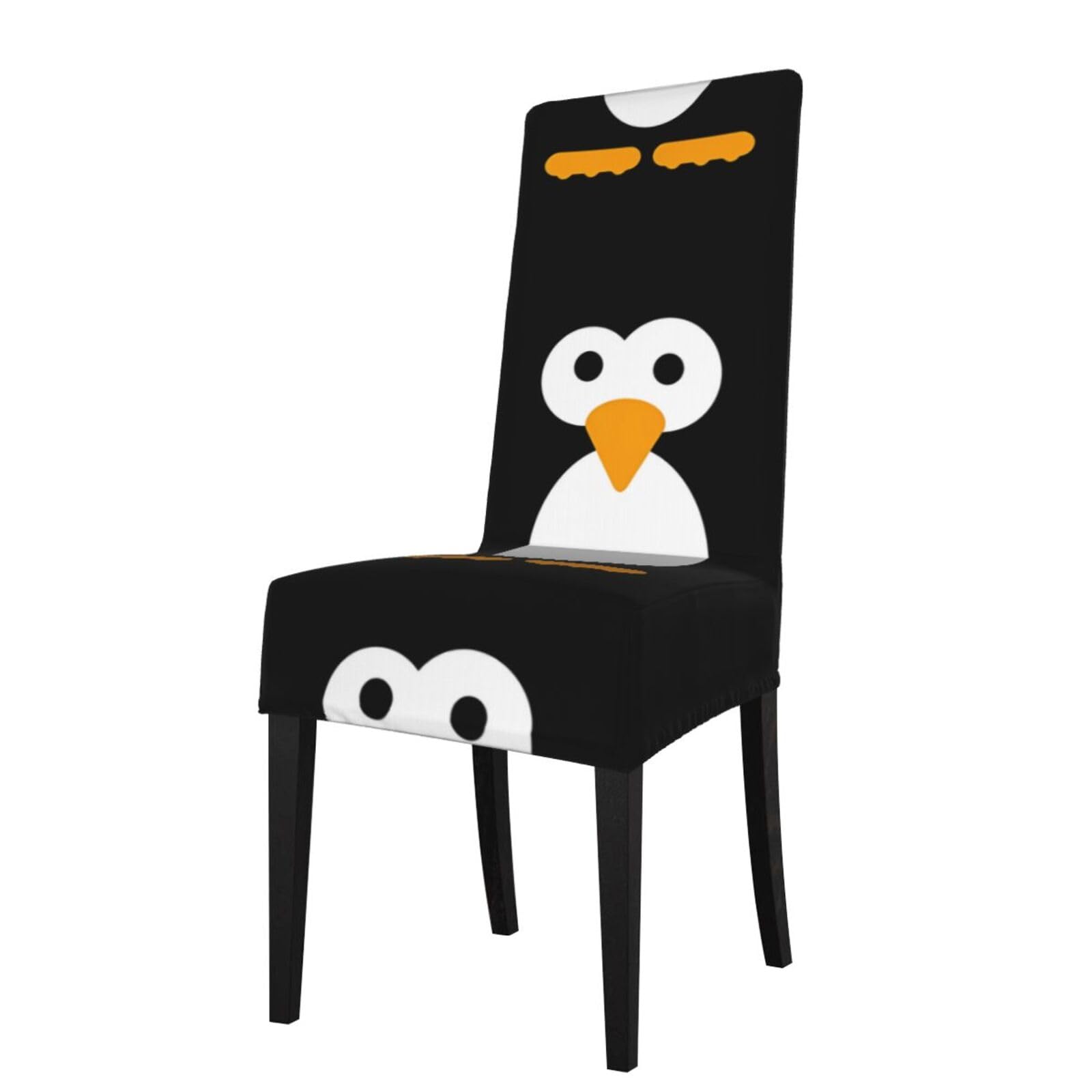 YYHWHJDE Cute Penguin Prints Protection Cover for Dining Chair – Stretch Slipcovers for a Fresh, Refreshed Dining Room Look!