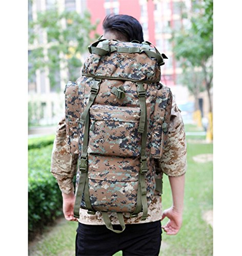 Greenpromise 70L Metal Holder Backpack Outdoor Sports Bag Military Tactical Bags Hiking Camping Waterproof Wear-Resistant Nylon Bag - Image 4