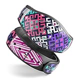 Design Skinz Pink & Teal Modern Colored Aztec Pattern Premium Vinyl Decal Wrap Cover for The Disney MagicBand+ (Fits MagicBand+ for Disney Parks)