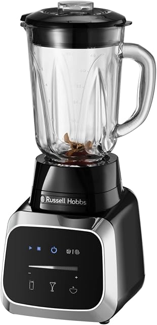 Russell Hobbs 28241 Sensigence Jug Blender - Inteligent 1.5 Litre Smoothie Maker; Soup Liquidiser and Ice Crusher; 1000 Watt; Black and Chrome
