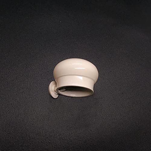 Image of FAPBADRI Simple Curtain End Caps /Finials for a 1 inch Pipe /Rod, Colour - Ivory, 4 Pieces