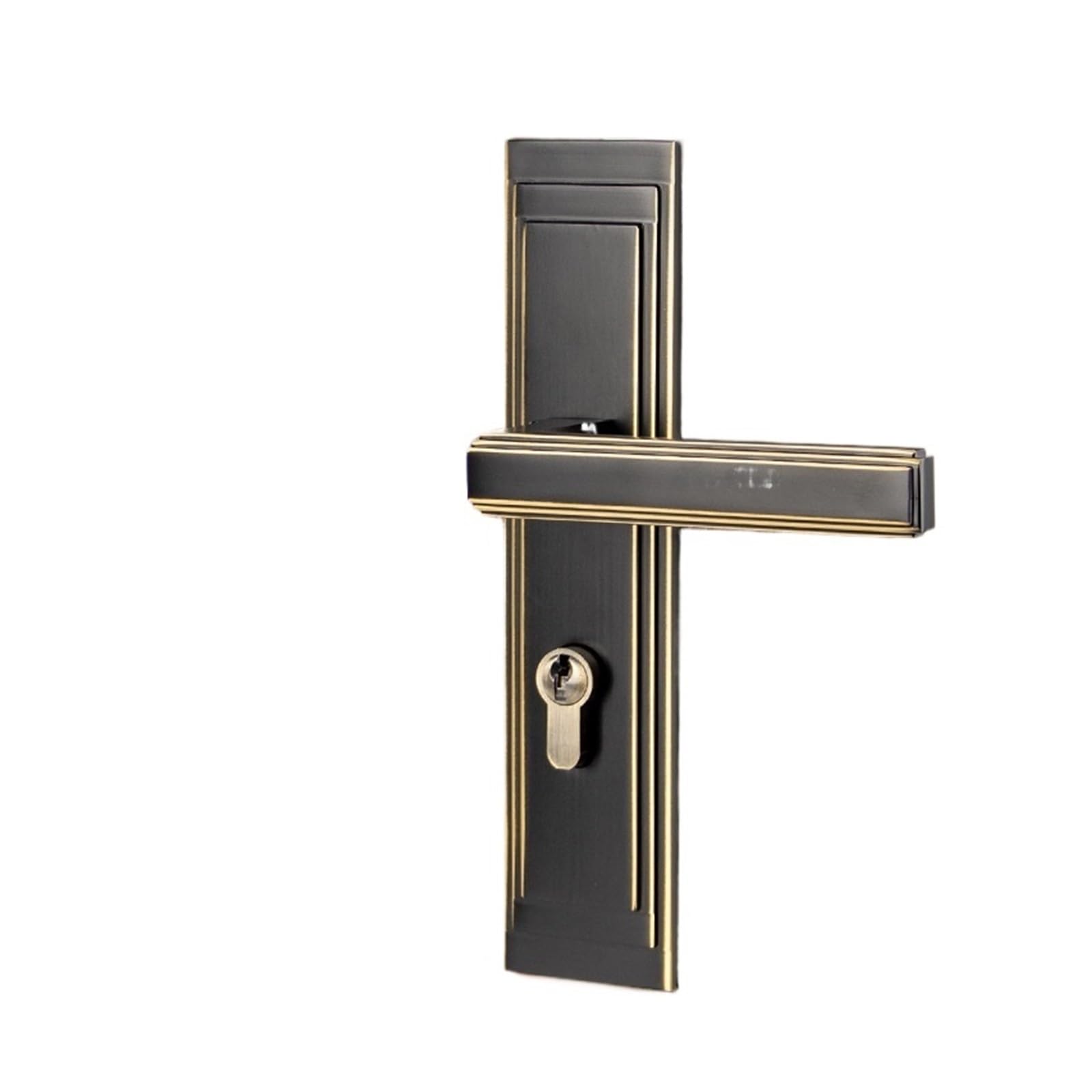 Serrure de porte en cuivre pur magnétique pour bois massif