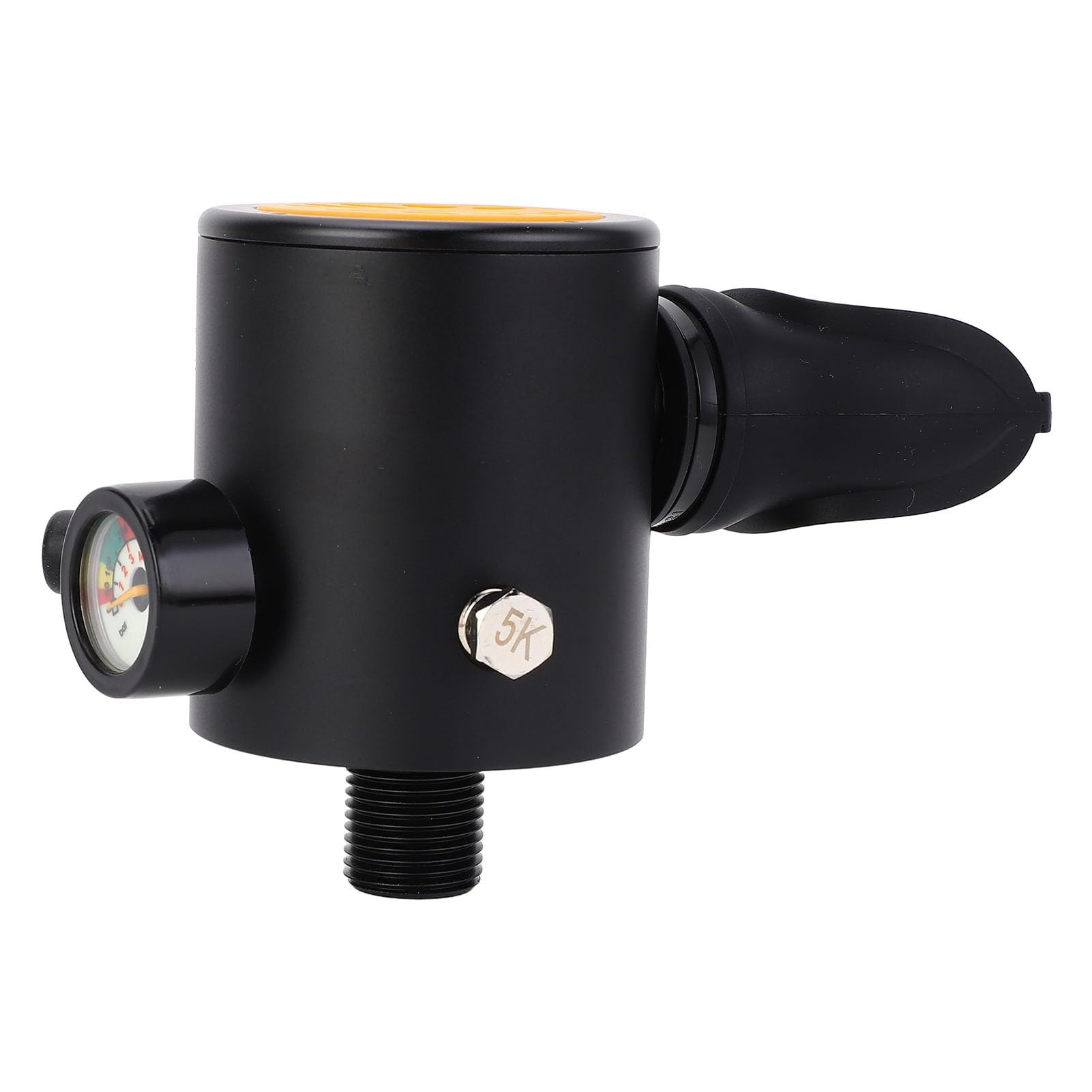 Yuecoom Diving Oxygen Cylinder Breathing Valve Head, Scuba Diving Valve, M18x1.5 Pressure Reducing Valve for Diving, Snorkeling, Aluminum, Silicone, Easy to Breathe