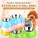 SUPER DESIGN Two Piece Replacement Stainless Steel Bowls for Pet Feeding Station, for Dogs and Cats (Small - Stainless Steel Bowls/2PCS)