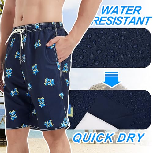 Image of Mens Swimming Trunks Swim Trunks Quick Dry Swim Shorts with Mesh Lining Funny Swimwear Bathing Suits