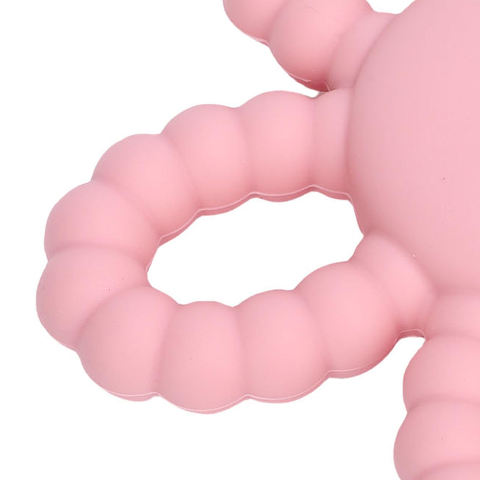 Generic Vibrating Sensory Chew Toy Textured Massage Silicone Teether Easy Grasp for Babies 6-12 Months Old, Easy to Clean (Pink) — view 7