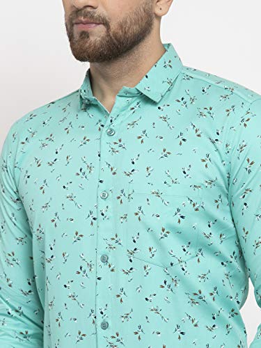 Image of Men's Cottonblend Printed Shirt White