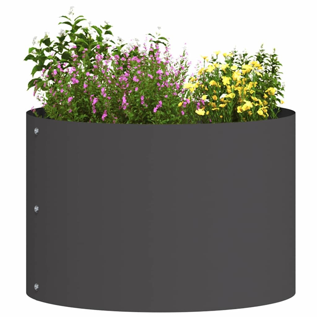 vidaXL Planter Ring Black 30 x 30 x 20 cm Cold-rolled Steel — image 1