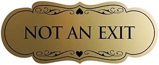 Signs ByLITA Designer Not an Exit Sign(Brushed Gold) - Small