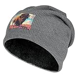 Gorro de Campo de búfalo y Bisonte, Grueso y cálido, Gorro de Calavera Suave para esquí para Hombres y Mujeres