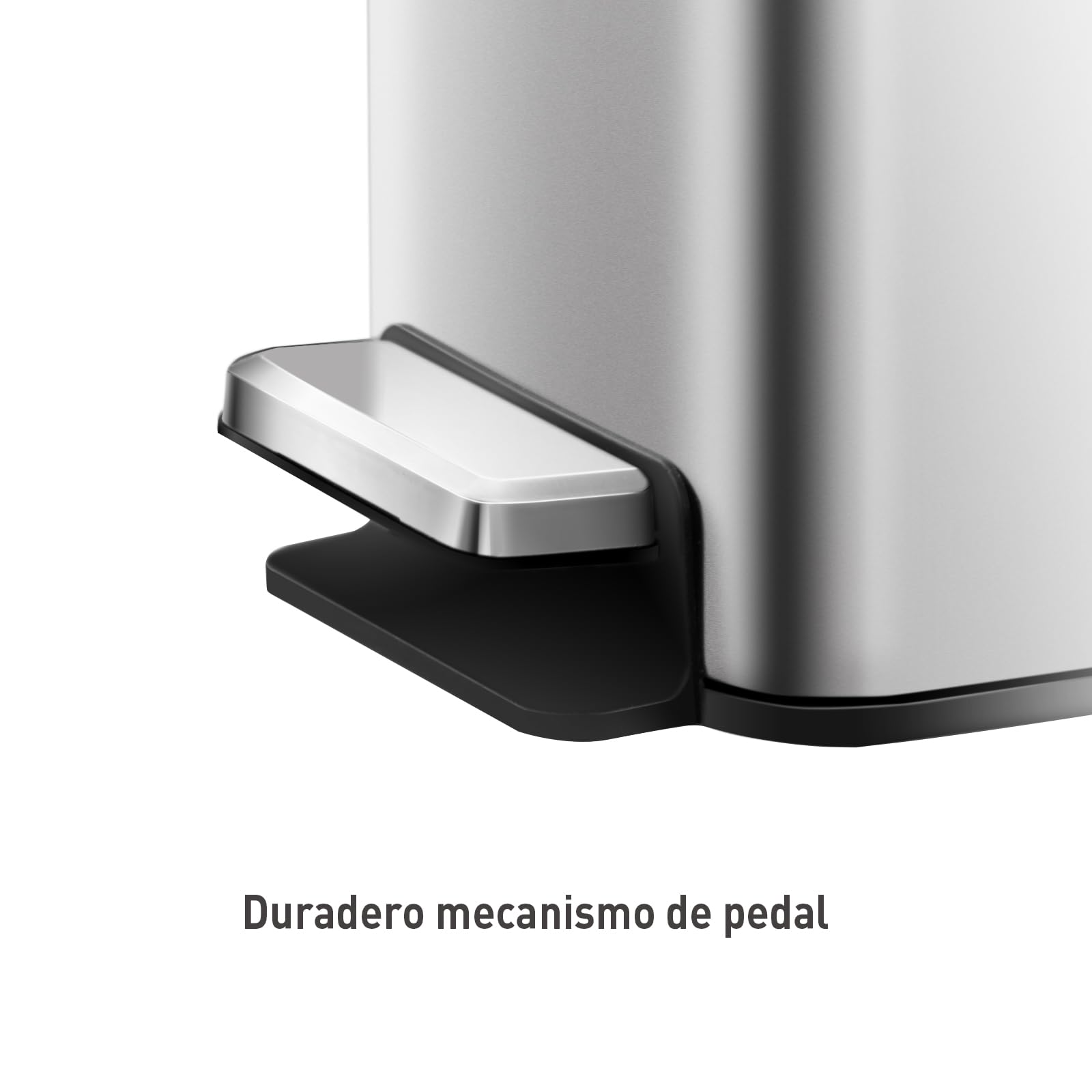 EKO Stella Slim Cubo de Basura Cocina 30L con Pedal y Tapa de Cierre Suave | Acero Inoxidable Antihuella | Papelera Moderna y Robusta | Gran Capacidad para Reciclaje