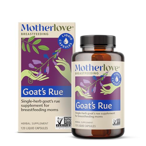 Image of Motherlove Goat’s Rue (120 Liquid caps) Lactation Supplement for Breast Tissue Development & Supporting Breast Milk Supply —Non-GMO, Organic Herbs, Vegan, Kosher, Soy-Free