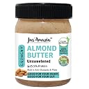 Jus' Amazin Crunchy Almond Butter - Unsweetened (325 Gram)| 25.5% Protein | Plant-Based Nutrition | 100% Almonds | Zero Additives | Dairy Free | 100% Natural gallery image