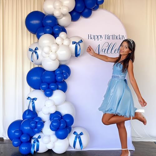 Image of Party Propz Blue And White Balloons For Decoration - 50 Pcs Blue White Balloons For Decoration | Blue's Balloon | Blue's Balloon's For Birthday Decoration | Ballon For Birthday (latex)