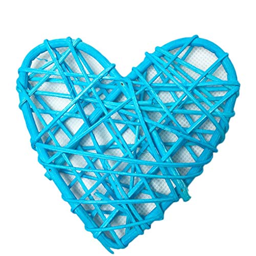 PRENKIN Kleur willekeurig Christmas Heart Shaped Rotan hanger Kerstmis Hart Thuis Bruiloft Verjaardag Party Decoratieve Rotan Ball Oranje 8cm