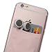 Atkolé Credit Card Holder Stick on Wallet (Mimi Pink) | Discreet ID Holder - Lycra Spandex Card Sleeves for Smartphones, iPhone 7, iPhone 8, iPhone X, Samsung Galaxy | Cell Phone Wallet Case