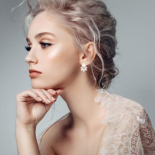 Vintage Rhinestone Earrings Fancy Crystal Cluster Drop Earrings Art Deco Earrings for Women2