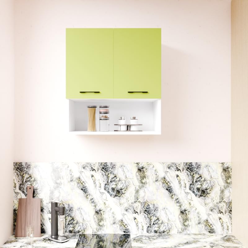 WOOD VAN Wall Mount Cabinet (White & Parrot Green)