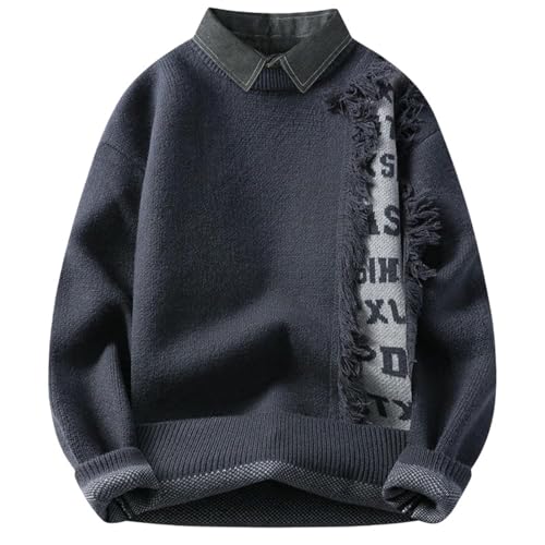 Suéter de hombre otoño invierno ropa de punto cómoda y cálida