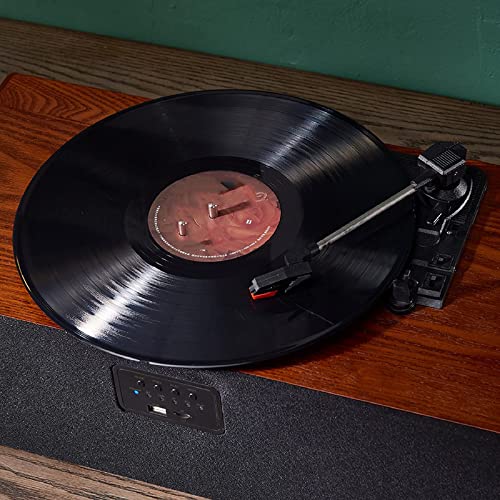 Tourne-Disque, Platine Vinyle Bluetooth Vintage avec Repose-Pieds antidérapant, Double Haut-parleurs intégrés, Trois… - Les Beatles, Paul McCartney, John Lennon, RIngo Starr, George Harrison Tourne-Disque, Platine Vinyle Bluetooth Vintage avec Repose-Pieds antidérapant, Double Haut-parleurs intégrés, Trois… – Image 4