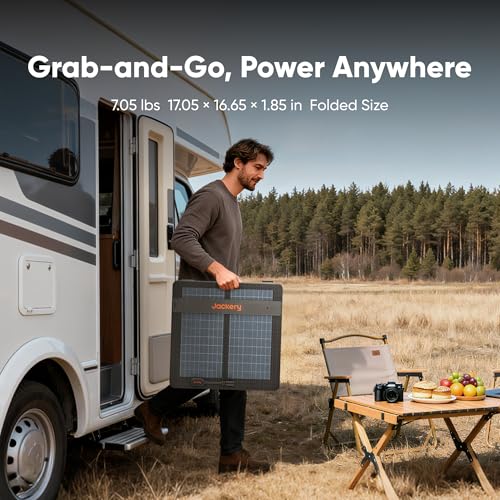 Jackery SolarSaga 100W Air Solar Panel, 23% Conversion Efficiency Bifacial Panels, IP65 Waterproof, Foldable and Portable Solar Charger for Power Stations, RVs, Camping, Off-Grid Life, and PV Charging - Image 3