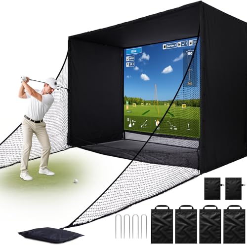 ZEALFEEL Golf Simulator Enclosure 11x8FT