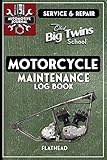  Motorcycle Maintenance Log Book: Harley Davidson Old School Big Twin Flathead, 6x9 145 pages - Repairs & Maintenance Record Book, plus mileage log and parts list & note sections.