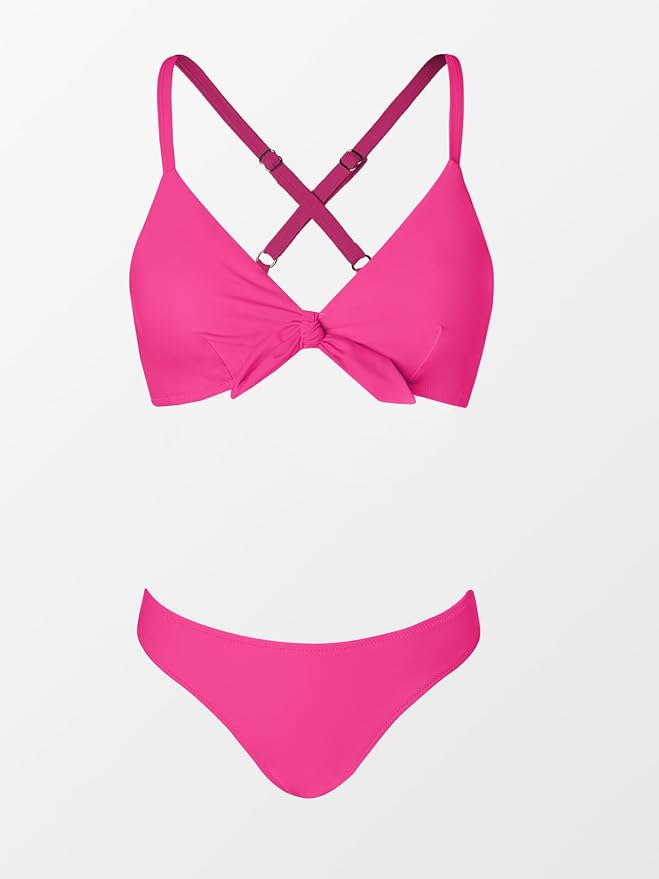 CUPSHE Women’s Two Piece Bikini – Knot Bunny Tie 
